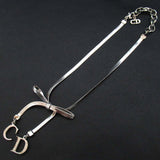 Christian Dior CD Logo Ribbon Choker