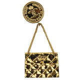 Chanel Coco Mark Matelasse Brooch