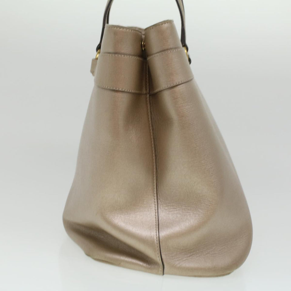Gucci Horse Bit GG Canvas Hand Bag Leather 2way Gold Beige 320903 34589