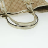 Gucci GG Canvas Tote Bag Beige Champagne Gold 34597