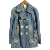 Christian Dior Denim Double-breasted Coat Cotton