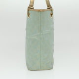 Gucci GG Canvas Shoulder Bag Blue Champagne Gold 0021099 34623