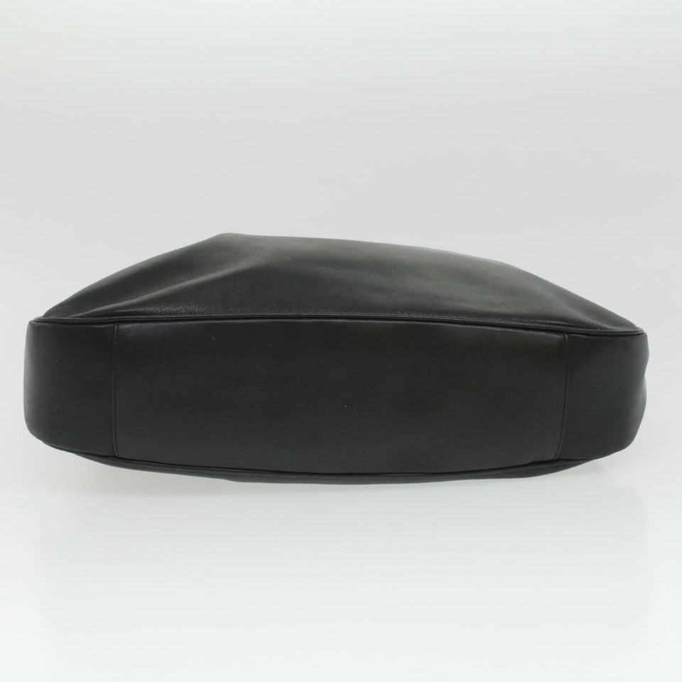 Gucci Bamboo Shoulder Bag Leather Black 0011577 34651