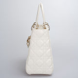 Christian Dior White Lady Dior Medium Bag