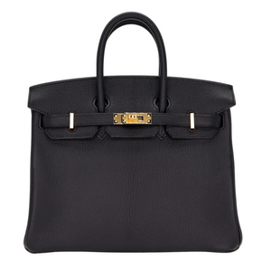 Hermes25cm Birkin HSS Black/ Gold Chèvre Gold Hardware