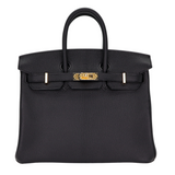 Hermes25cm Birkin HSS Black/ Gold Chèvre Gold Hardware