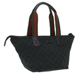 Gucci GG Canvas Web Sherry Line Shoulder Bag Black Red Green 131228 35433
