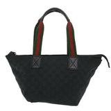 Gucci GG Canvas Web Sherry Line Shoulder Bag Black Red Green 131228 35433