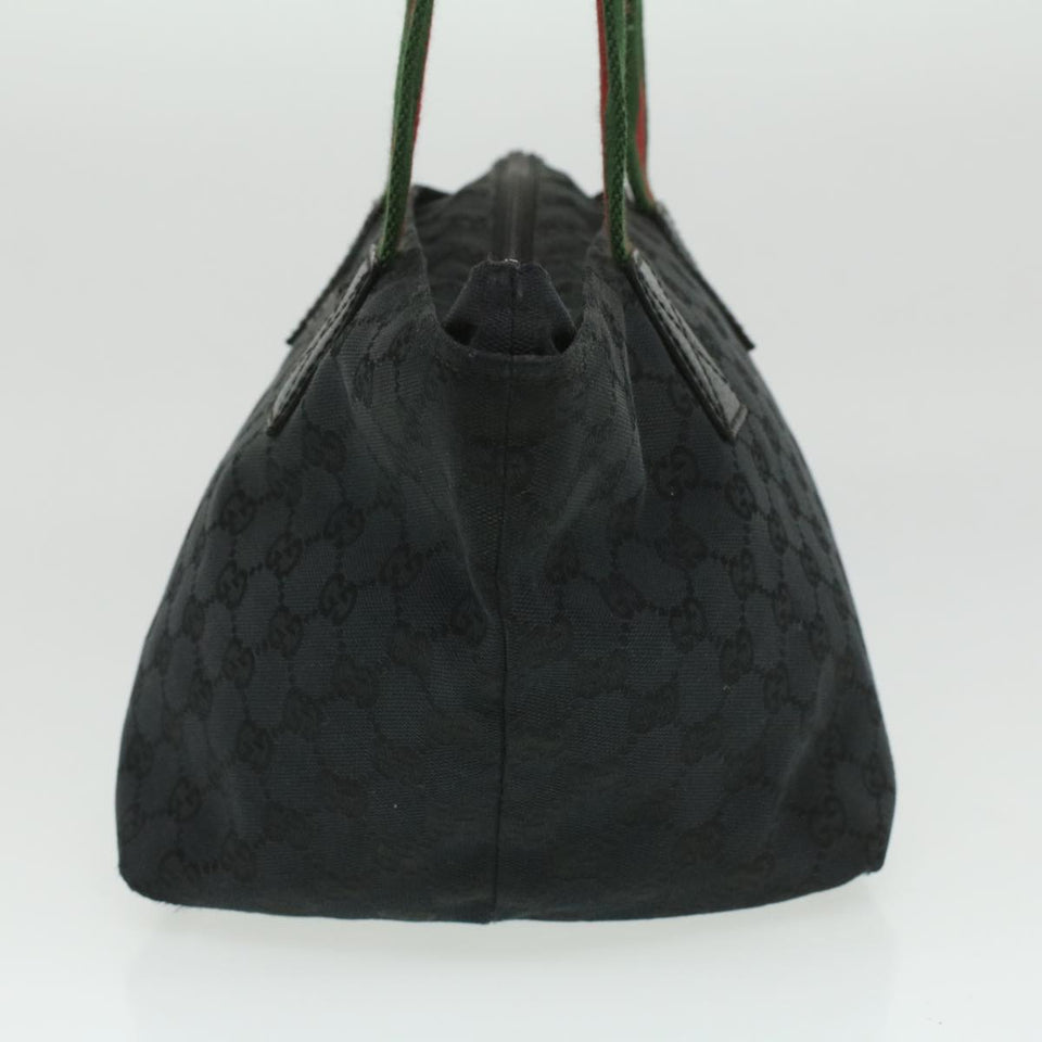 Gucci GG Canvas Web Sherry Line Shoulder Bag Black Red Green 131228 35433