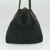 Gucci GG Canvas Web Sherry Line Shoulder Bag Black Red Green 131228 35433