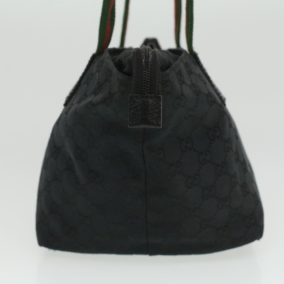 Gucci GG Canvas Web Sherry Line Shoulder Bag Black Red Green 131228 35433