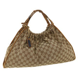 Gucci GG Canvas Hand Bag Beige 76554 35571