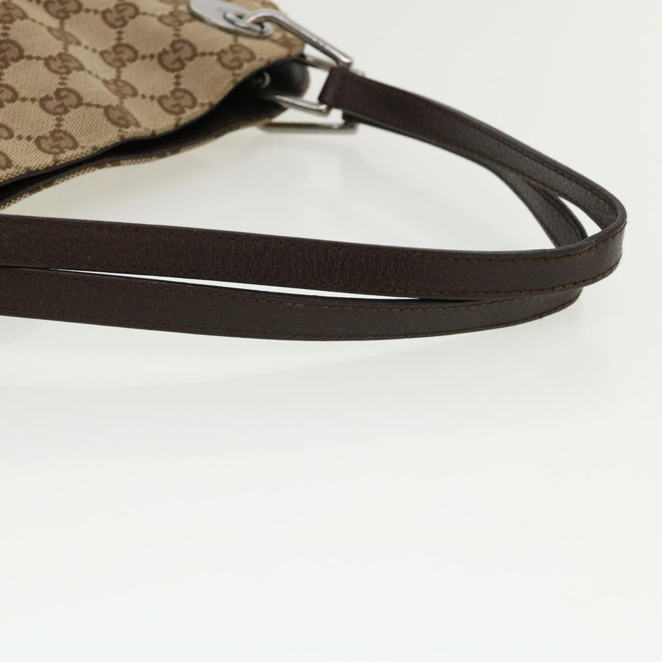 Gucci GG Canvas Shoulder Bag Beige 121023 35573