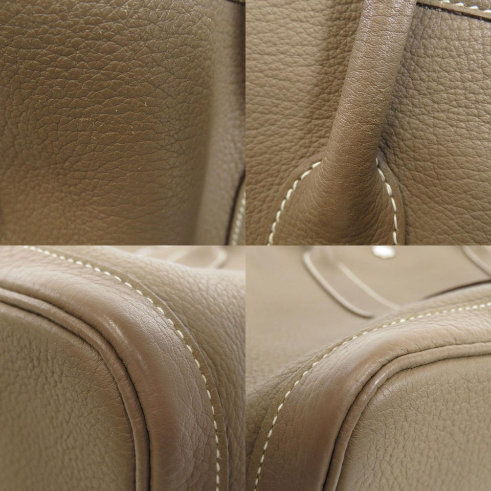Hermes Garden Party PM Etoupe Tote Bag Leather