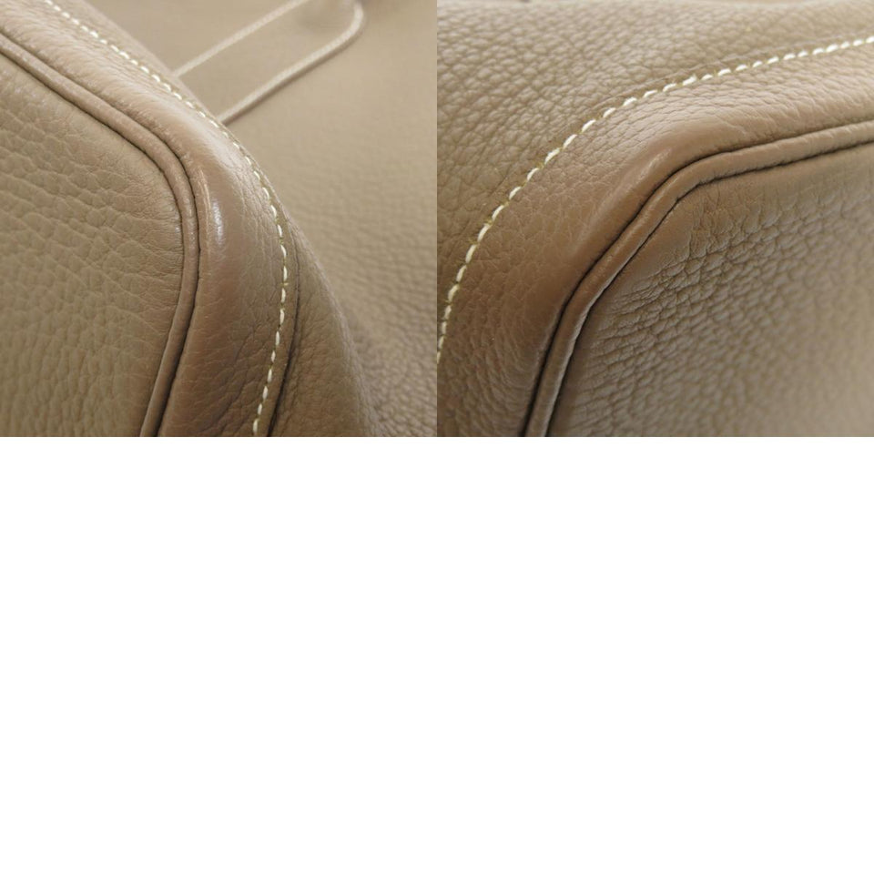 Hermes Garden Party PM Etoupe Tote Bag Leather