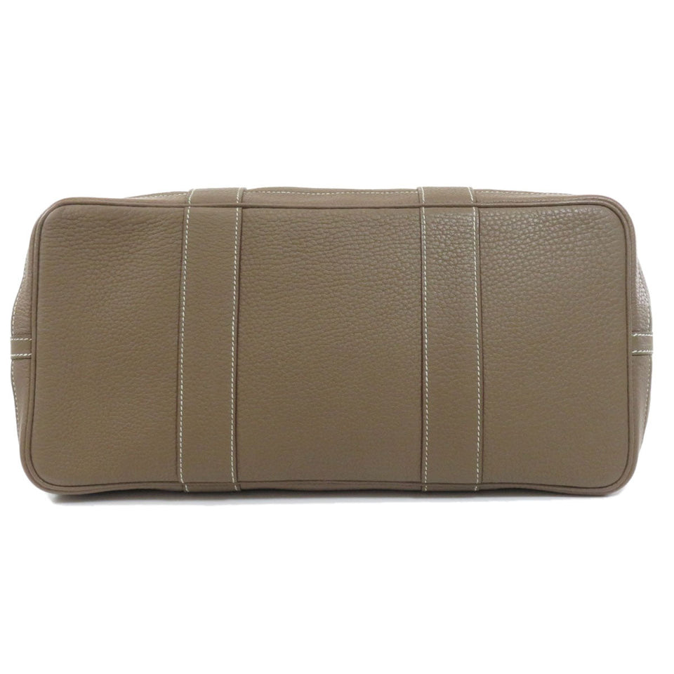 Hermes Garden Party PM Etoupe Tote Bag Leather