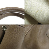 Hermes Garden Party PM Etoupe Tote Bag Leather