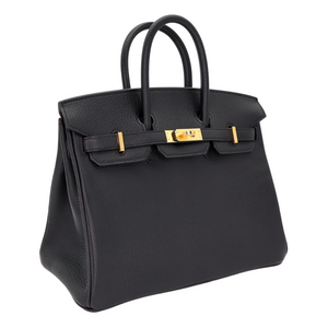 Hermes25cm Birkin HSS Black/ Gold Chèvre Gold Hardware