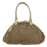 Gucci GG Canvas Hand Bag 2way Beige 223974 36034
