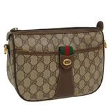 Gucci Web Sherry Line Shoulder Bag PVC Leather Beige Green Red 36081