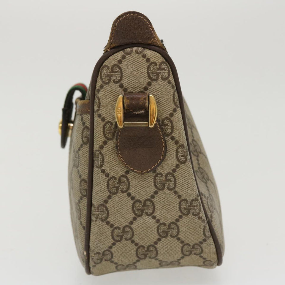 Gucci Web Sherry Line Shoulder Bag PVC Leather Beige Green Red 36081