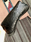 Gucci Horsebit 1955 Chain Shoulder bag Large Black Crocodile Leather
