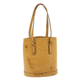 Louis Vuitton Nomad Leather Bucket PM Shoulder Bag Beige LV Auth