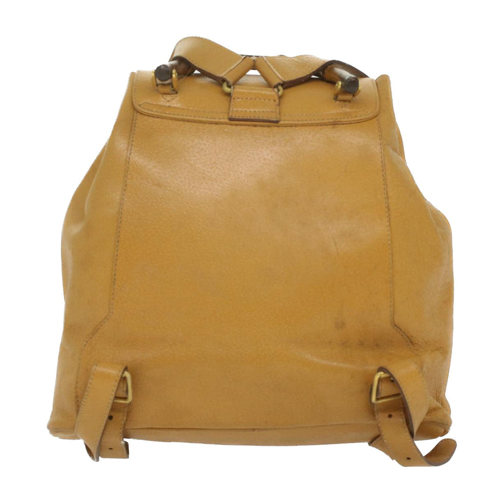 Gucci Bamboo Backpack Leather Yellow 003.2058.0016 36249