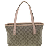 Gucci GG Canvas Tote Bag PVC Leather Beige Pink 181086 36252