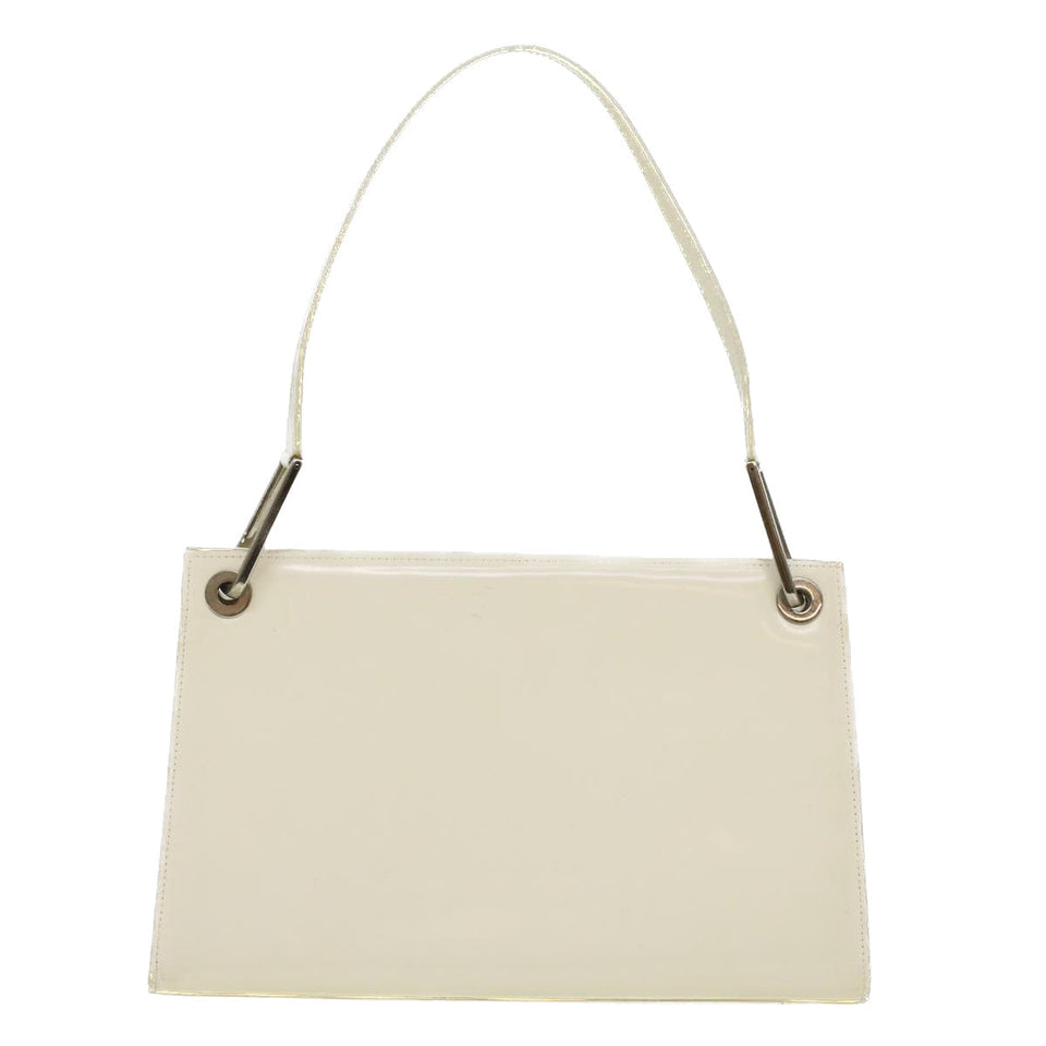 Gucci Shoulder Bag Enamel White 36383
