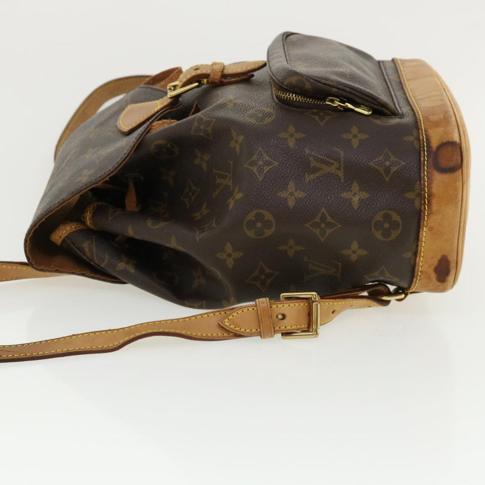 Louis Vuitton Monogram Montsouris MM Backpack LV Auth