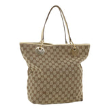 Gucci GG Canvas Hand Bag Beige Brown 120836 36429