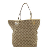 Gucci GG Canvas Hand Bag Beige Brown 120836 36429