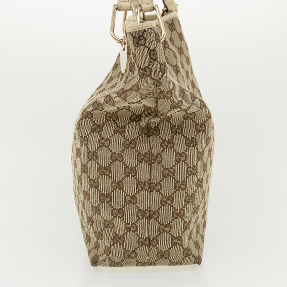 Gucci GG Canvas Hand Bag Beige Brown 120836 36429