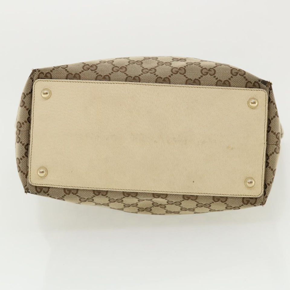 Gucci GG Canvas Hand Bag Beige Brown 120836 36429