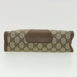Gucci Web Sherry Line GG Canvas Clutch Bag PVC Leather Beige Green 89 36430