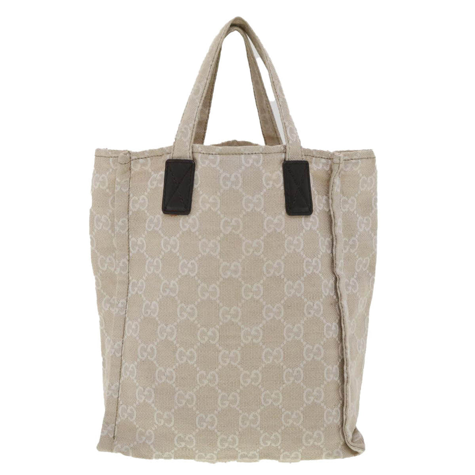 Gucci GG Canvas Hand Bag Beige 283414 36445