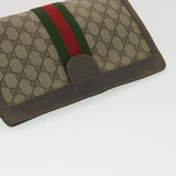 Gucci GG Canvas Web Sherry Line Clutch Bag Beige Red Green 8901002 36490