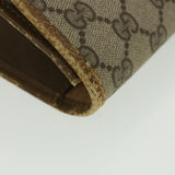 Gucci Web Sherry Line GG Canvas Clutch Bag PVC Leather Beige Green 89 36492