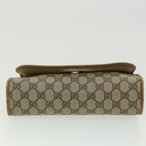 Gucci Web Sherry Line GG Canvas Clutch Bag PVC Leather Beige Green 89 36492