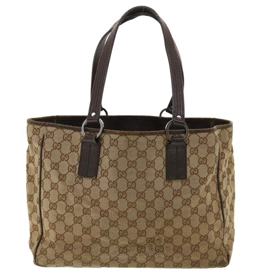 Gucci GG Canvas Hand Bag Beige 113017 36542