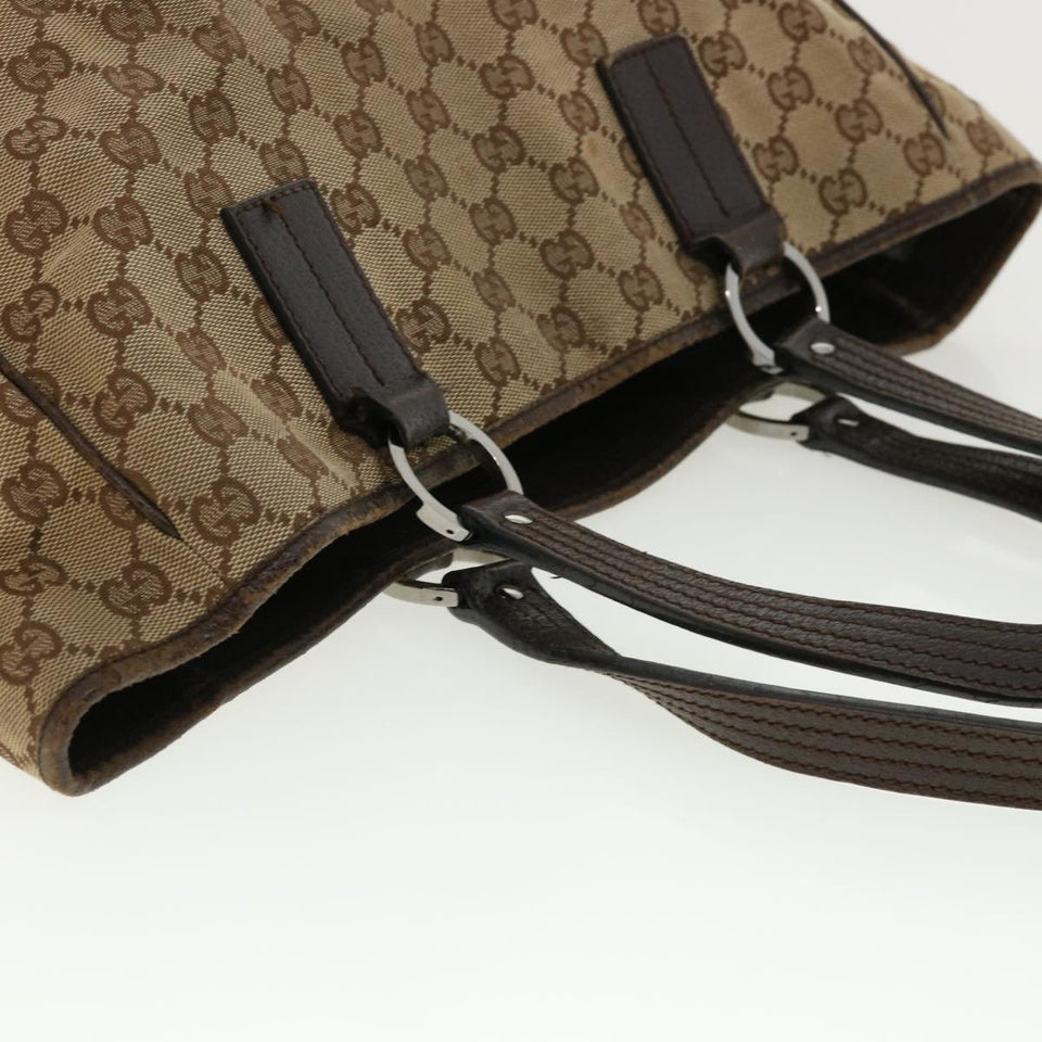 Gucci GG Canvas Hand Bag Beige 113017 36542