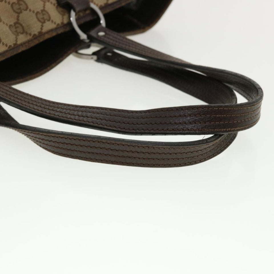 Gucci GG Canvas Hand Bag Beige 113017 36542