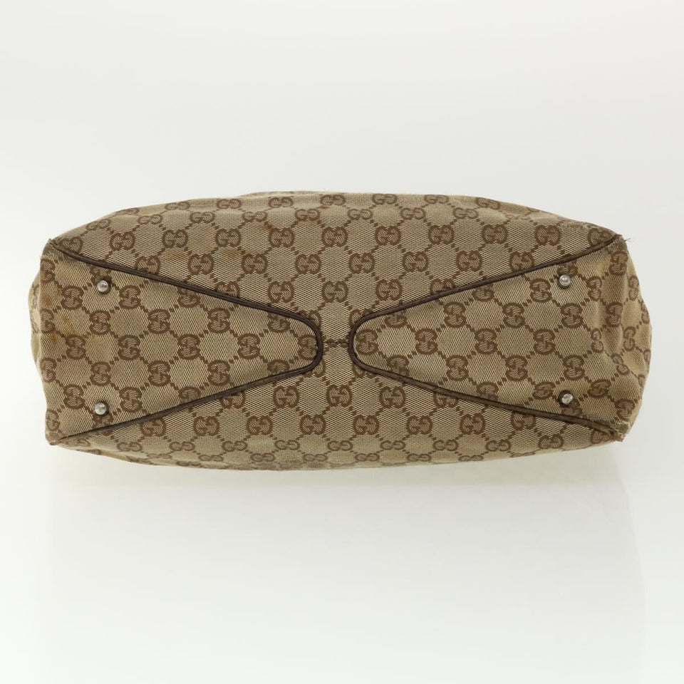 Gucci GG Canvas Hand Bag Beige 113017 36542
