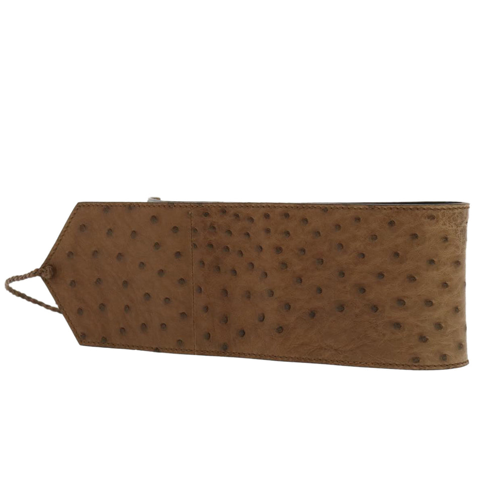Gucci Belt Quillmark Leather 25.2"" Brown 36544