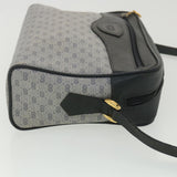 Gucci Micro GG Canvas Shoulder Bag Navy Gray 001.56.0852 36585