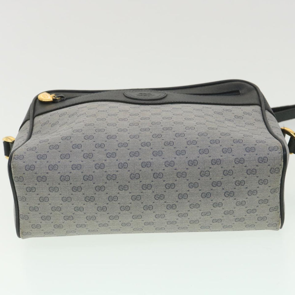 Gucci Micro GG Canvas Shoulder Bag Navy Gray 001.56.0852 36585