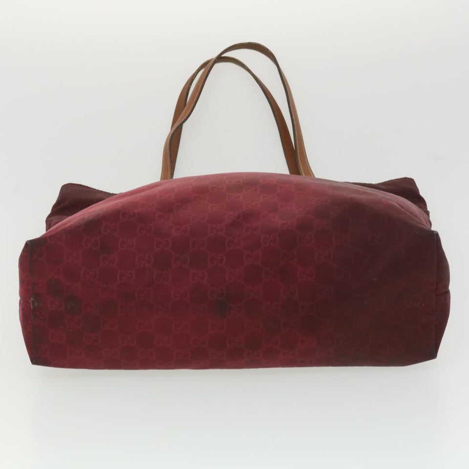 Gucci GG Canvas Tote Bag Wine Red 295252 36590