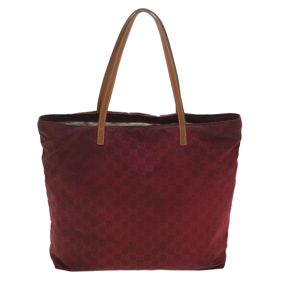 Gucci GG Canvas Tote Bag Wine Red 295252 36590