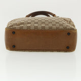 Gucci GG Canvas Bamboo Hand Bag Beige 112530 36619
